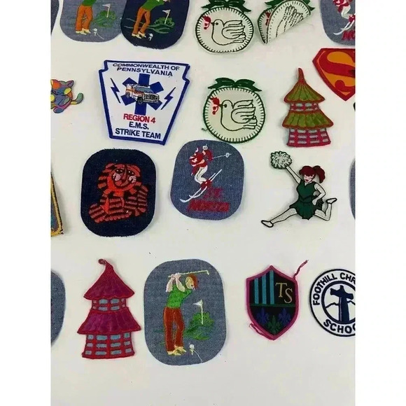 31 PC Assorted Sewing Applique Patches Iron on Sew On NEW Mixed Vintage - Picture 7 of 11